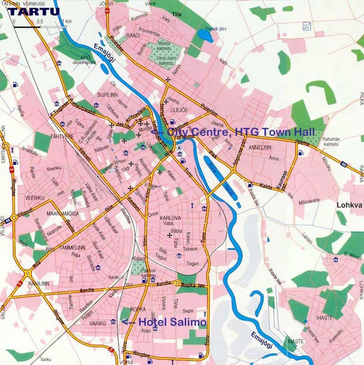 નકશો tartu એસ્ટોનિયા